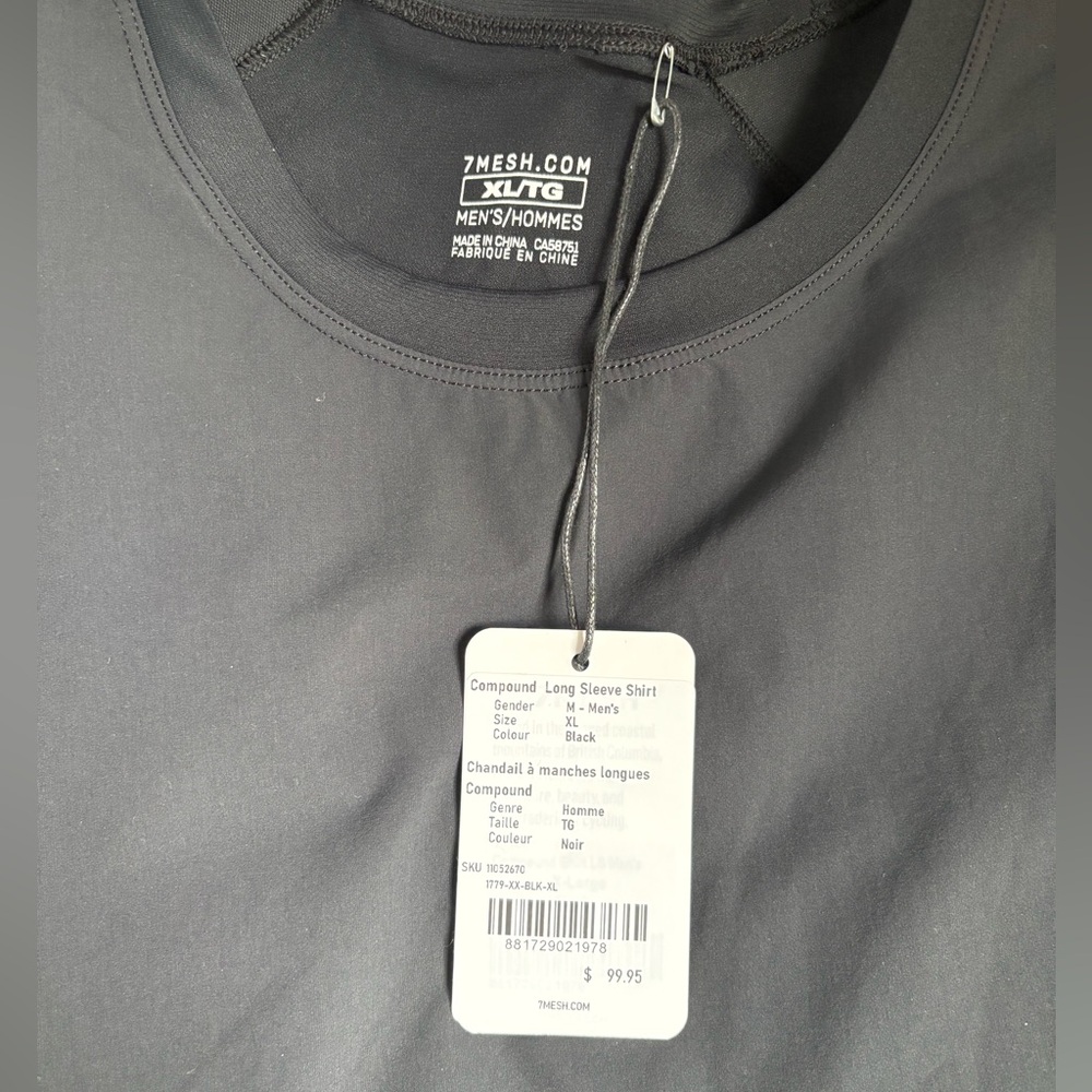 Men's Black Compound Long Sleeve Shirt